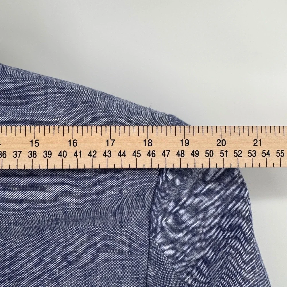 J.Crew Thompson Mens 42R Blazer Blue Linen Blend Two Button Sport Coat K8545 NEW